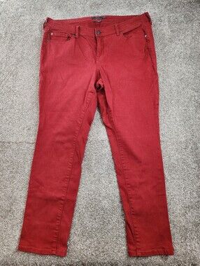 TORRID Women's Red Jeans 18R Boyfriend Straight Leg Vintage Stretch